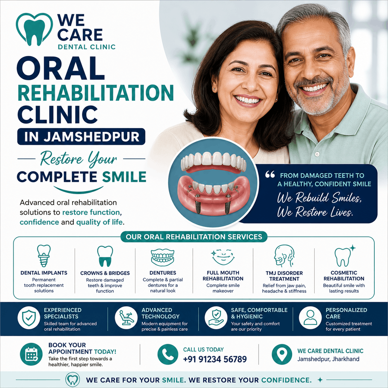Oral Rehabilitation Clinic in Jamshedpur – Restore Your Complete Smile